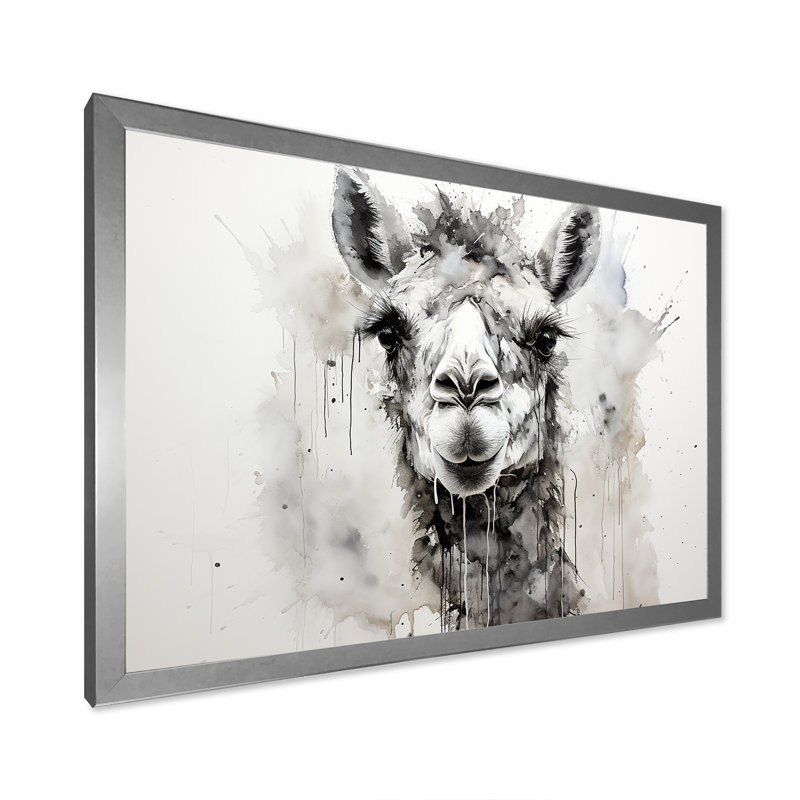 Minimalisme monochrome chameau I sur toile, H 24 po x l 32 po x P 1 po, Cadre simple argenté
