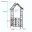 Arche de jardin en métal de 147,5 cm de large, treillis, support pour plantes grimpantes en acier galvanisé robuste, arche extérieure antirouille pour rosiers grimpants, décor de jardin.