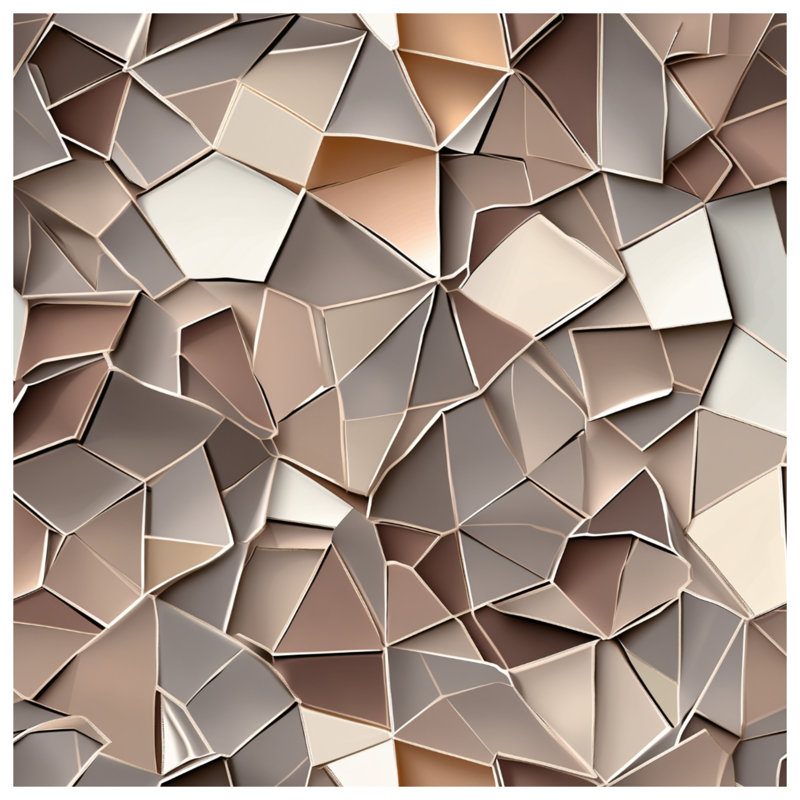 Couvertures en mosaïque géométrique beige, 50in W x 60in H