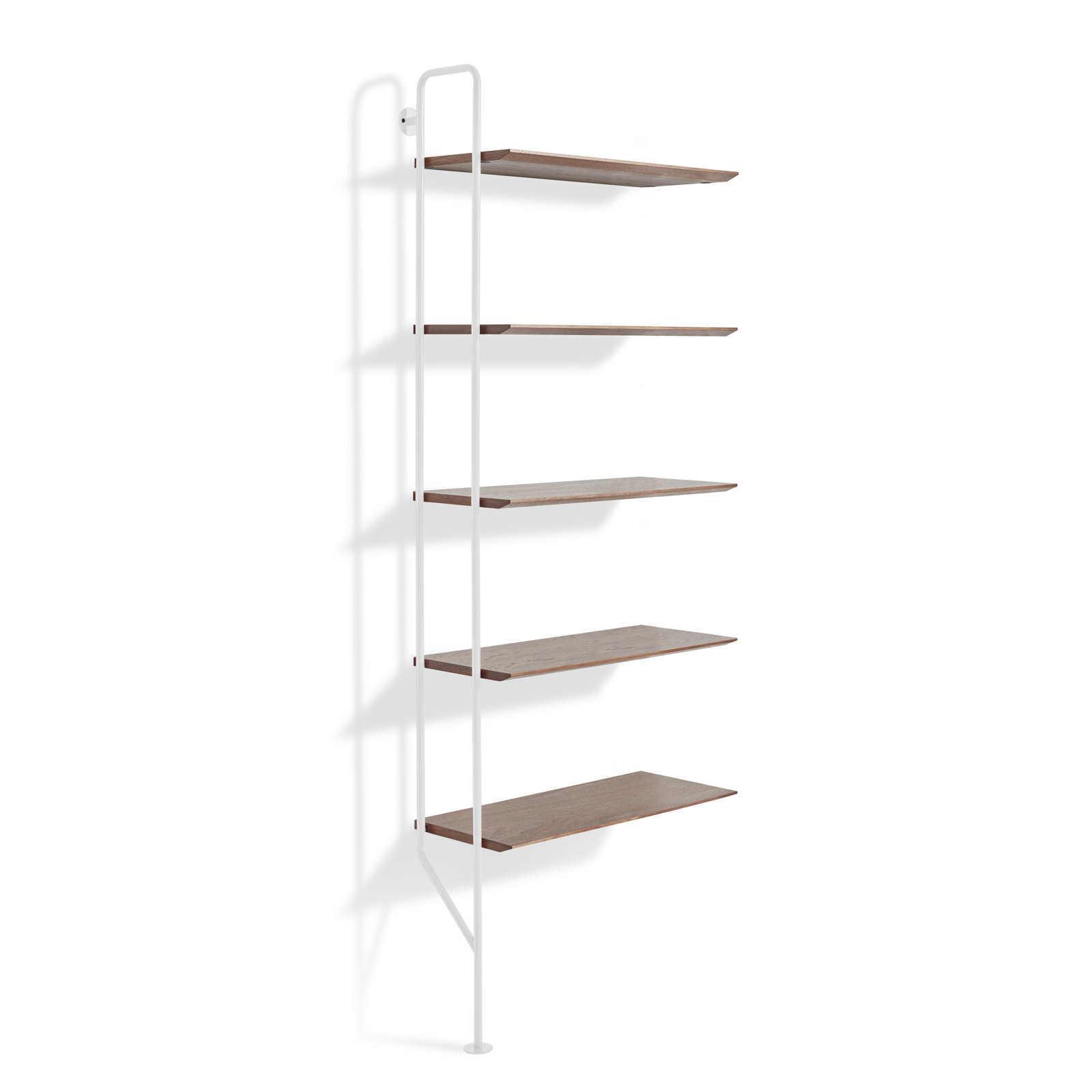 Hitch 26" Bookcase, White/Walnut