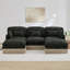 Canapés modulaires à assise profonde, salon moderne léopard chenille