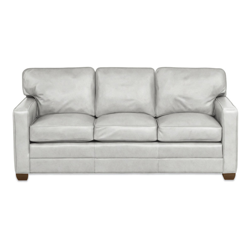 Canapé Hillcrest, La Havane, Cuir véritable Regent Chalk