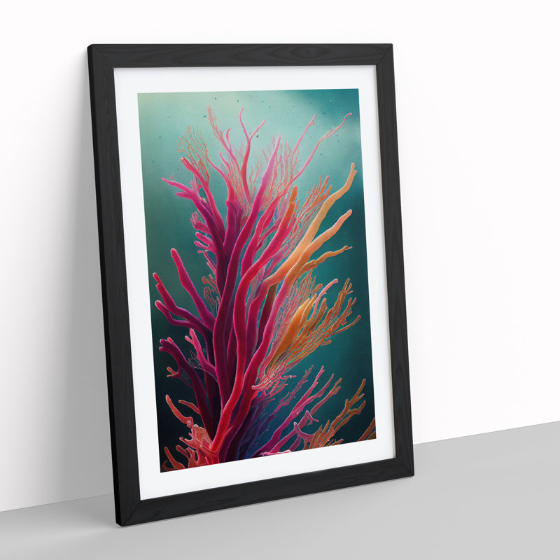 Fascinating Coral Reef - Single Picture Frame Painting, Black, 46cm H x 34cm W x 2cm D