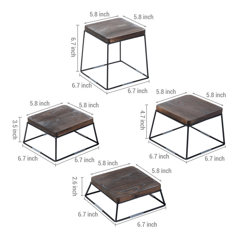 Wood Tiered Stand, Brown