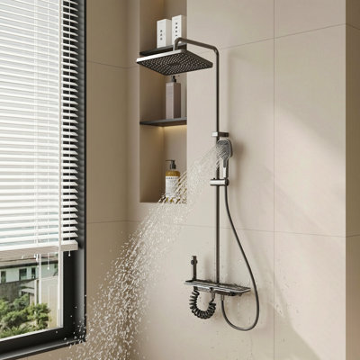 Gunmetal Grey Shower System With Digital Control Display