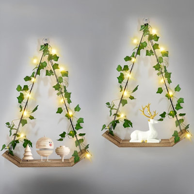 Jowan 2 Piece Wood Floating Shelf