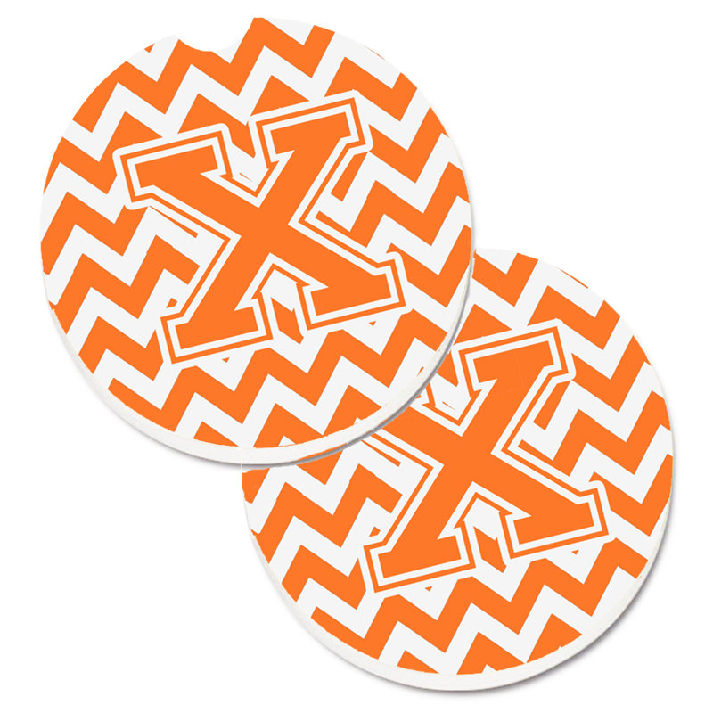 Sous-verre pour voiture, X, Orange / blanc
