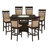 Sarwa Square Counter Height Dining Set Brown and Tan-553938595