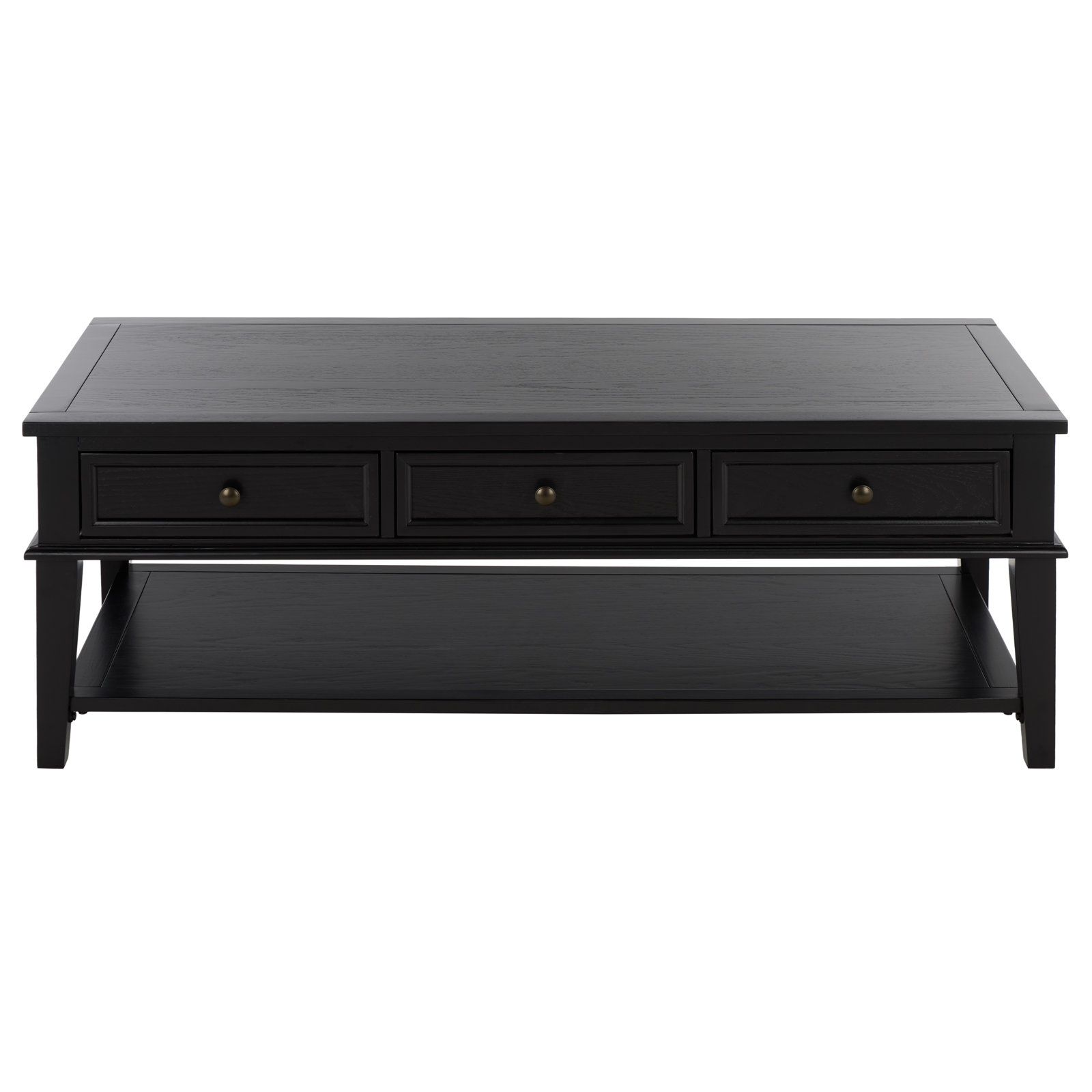 Samira Single Coffee Table with Storage, Black