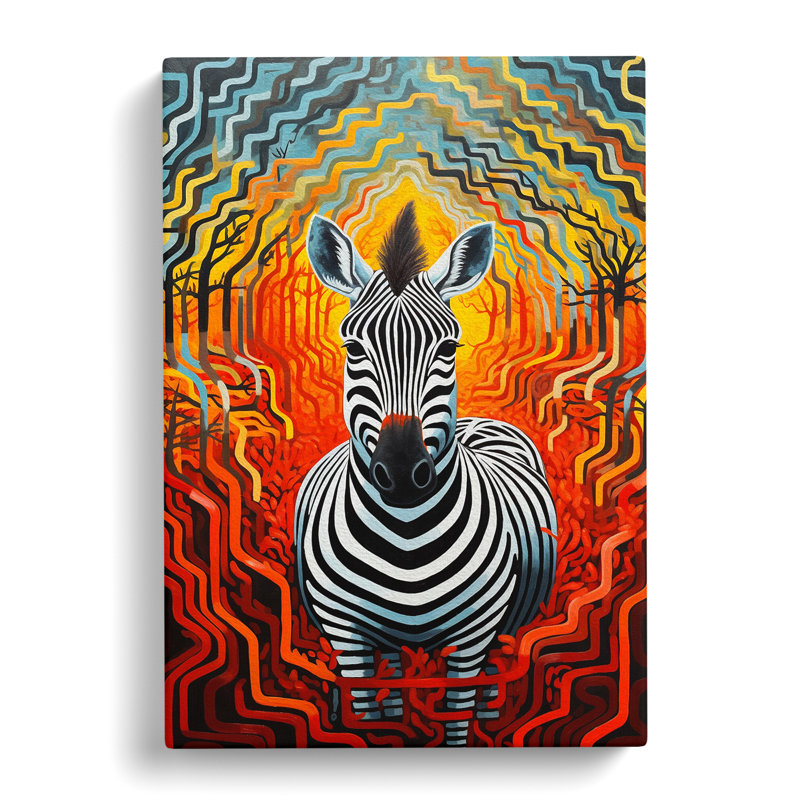 Zebra Expressionism No.3 - Print, 60cm H x 40cm W x 3cm D