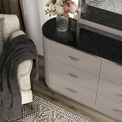 Godrick 6-Drawer Dresser With Mirror