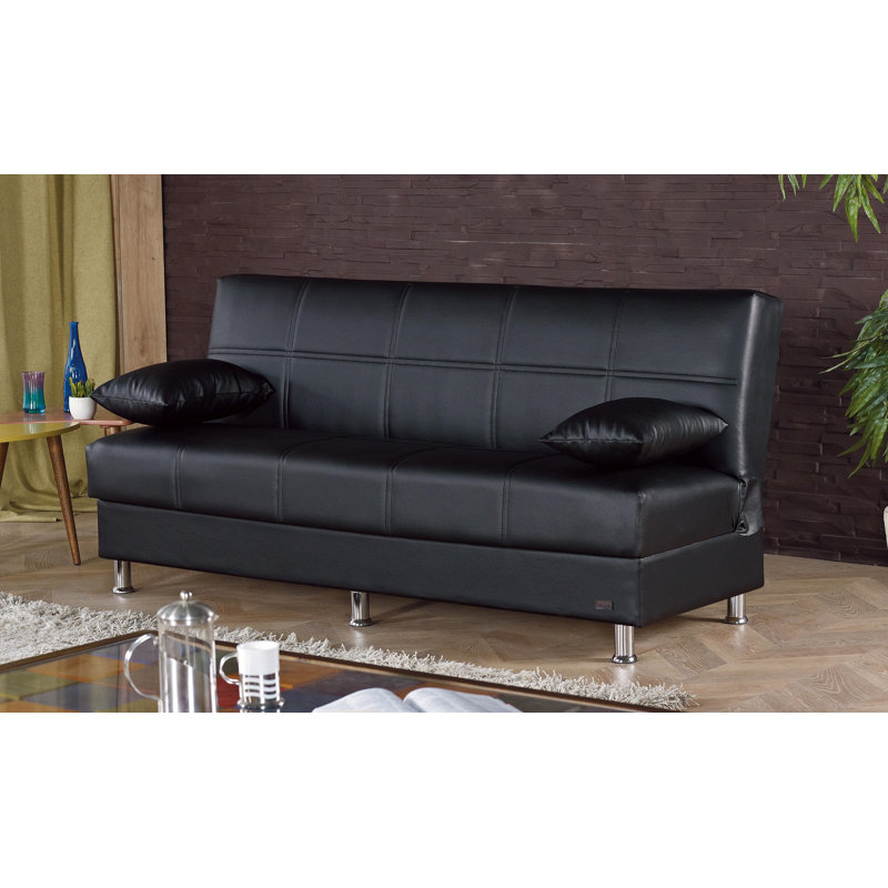 Dandenong 75'' Faux Leather Convertible Sofa