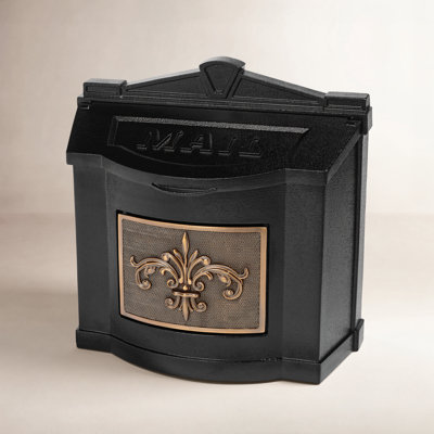 Wall-Mounted Mailbox with Brass Accent