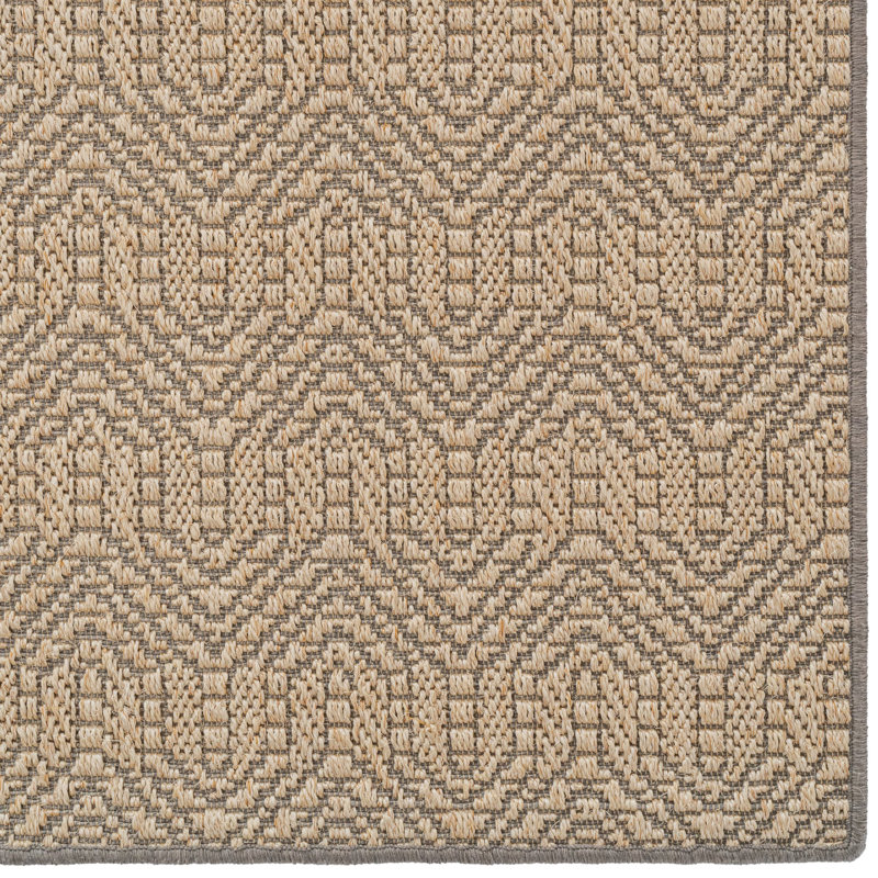 Chloey Jute/Sisal Geometric Indoor Rug, Rectangle 3' x 5'