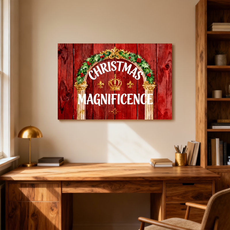 Magnifique arche en bois de Noël, H 32 po x l 48 po