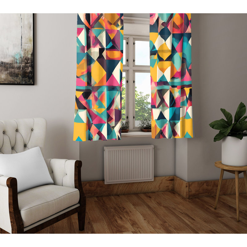 Semi Sheer Curtain Pair, 40" W x 52" L