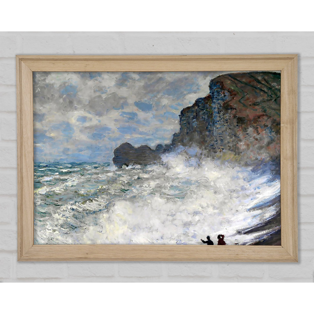 Raues Wetter in Etretat von Monet - Einzelne Bilderrahmen Kunstdrucke