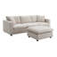  Canapé modulaire de 101 po x 66 po, canapé en forme de L en nuage, canapé en tissu de polyester à 4 places avec siège large et repose-pieds mobile, blanc-1619235809