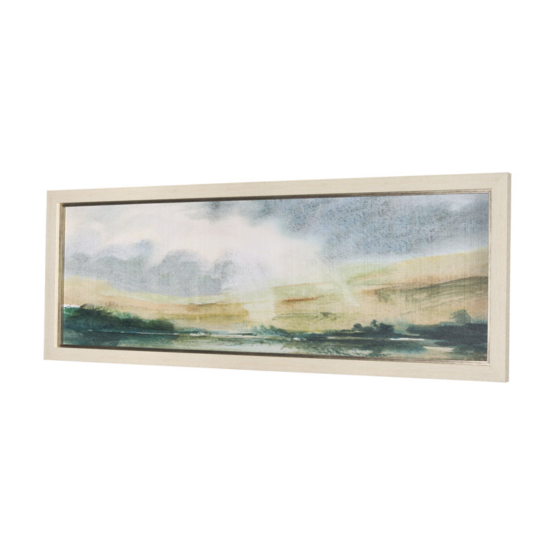 «Spring Horizon II», reproduction d'art encadrée texturée à la main, Spring Horizon II