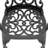 3-Piece Set Of Cast Aluminum Patio Furniture With Beige Cushions