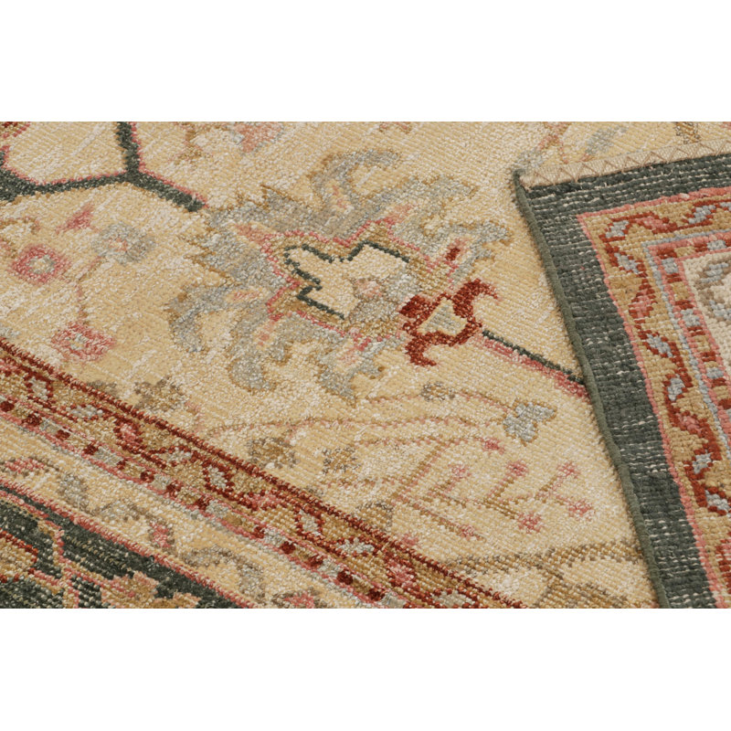 Oushak Hand Knotted Geometric Area Rug, Rectangle 8' x 10'