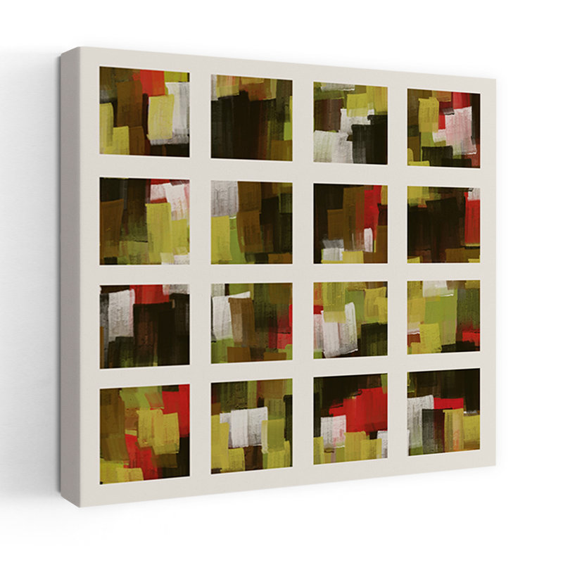 Art contemporain, art expressionniste contemporain abstrait, H 18 po x l 18 po