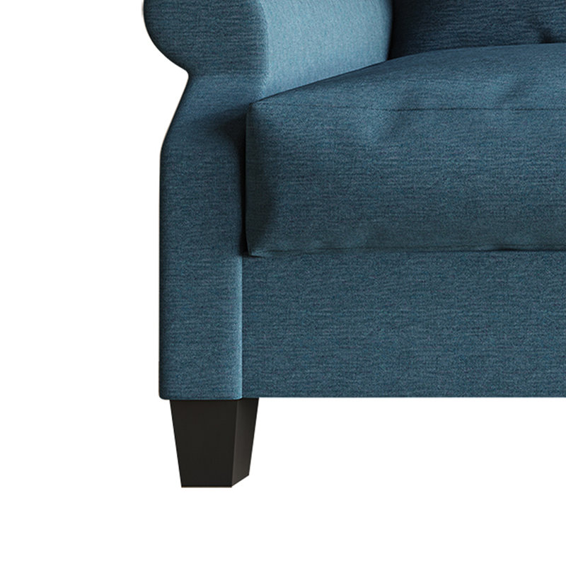 Mayner Upholstered Accent Chair, Blue 100% Linen