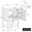 Meuble-lavabo de 20 po avec lavabo, armoire de salle de bain avec porte à fermeture douce, support de rangement et tablette ouverte-126233394