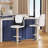 Modern Racing Style Bar Stools Adjustable Swivel Barstools, Counter Height Chairs Seat with Footrest-90965351