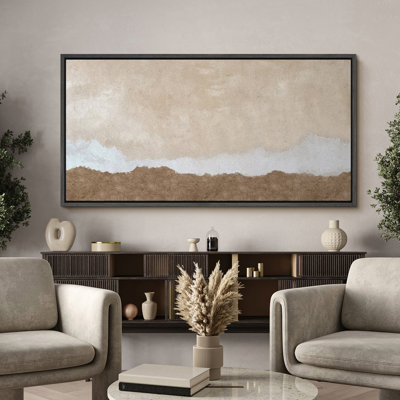 Paysage subtil, horizon, tons terreux, art moderne