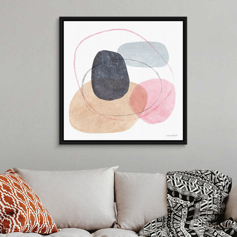 «Think Pink 10» par Lisa Audit - reproduction d'art, Toile avec cadre noir, H 38 po x l 38 po x P 1,75 po