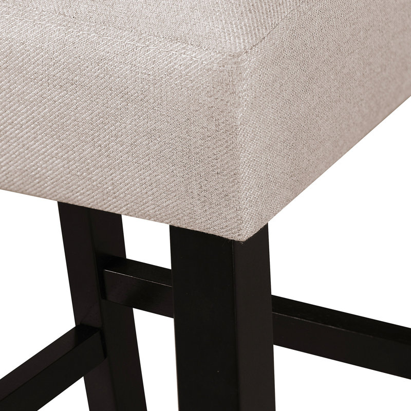 Tabouret de comptoir Kd - pieds teints, garniture cloutée sophistiquée, fauteuil en cuir reconstitué, rembourrage de siège confortable, repose-pieds parfaitement placés, tabouret transitionnel, palette de couleurs blé, 21,99 po L, 41,24