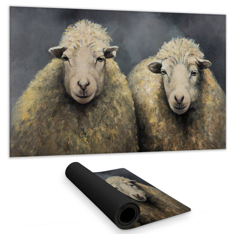 Wool sheeps - 14.00"x24.25" Desk mat