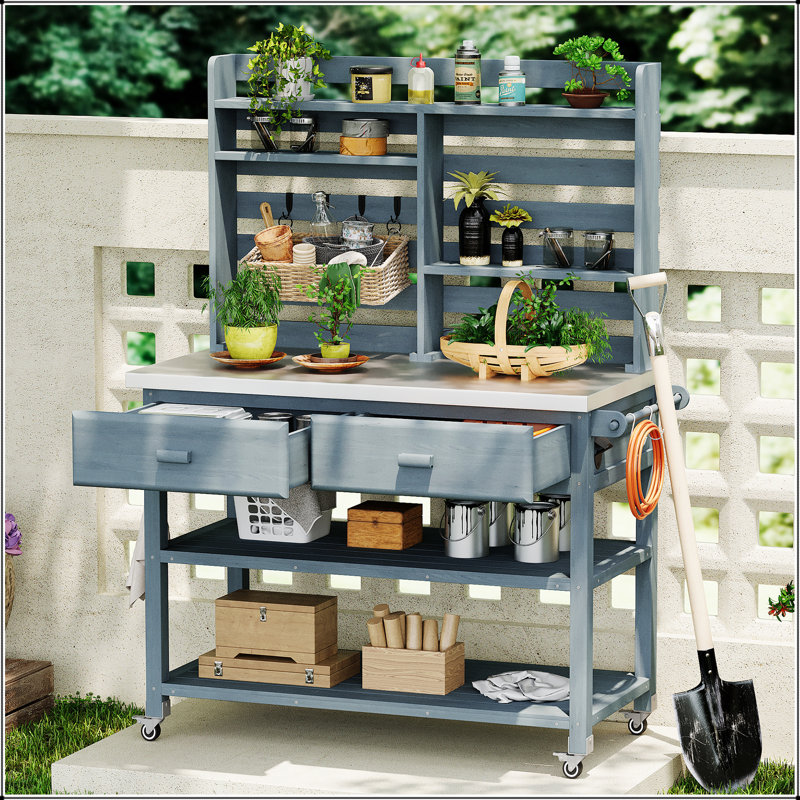 Table de jardin 64.9H, Noir