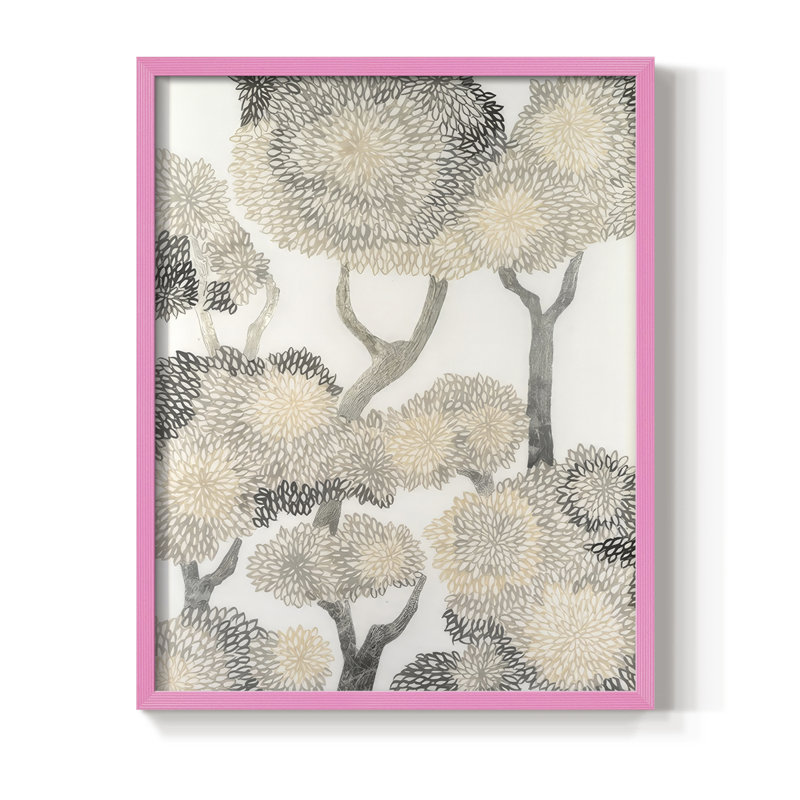 Impression encadrée Dewdrop Maple II - bois massif, H 21 po x l 17 po, Rose