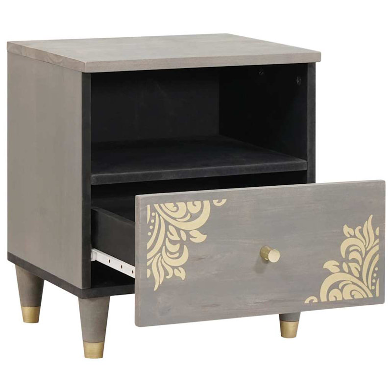 40cm W Solid Wood Bedside Table