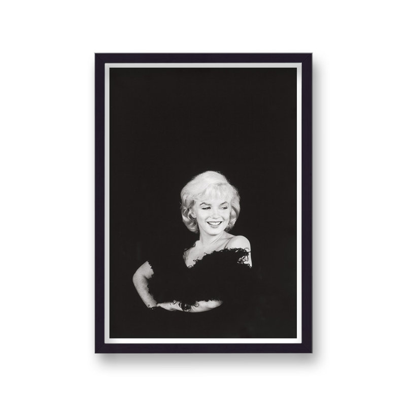 Marilyn Monroe Dress With Feathers Smiling - Single Picture Frame Print