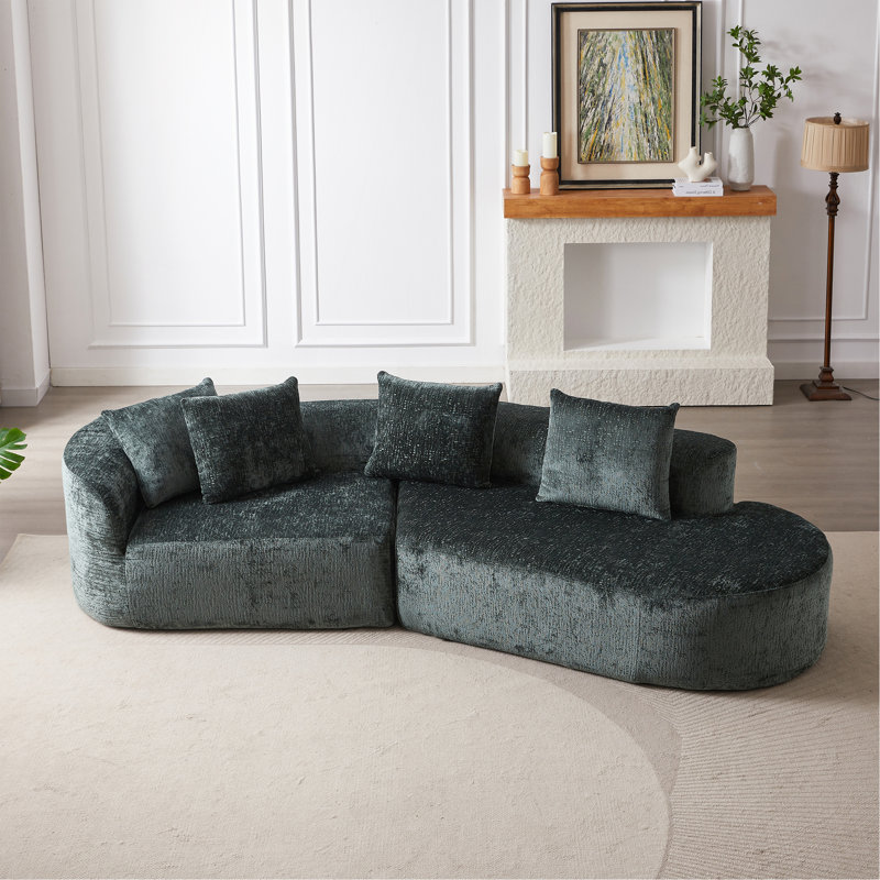 Canapé modulaire surdimensionné et désossé Boneless, Vert