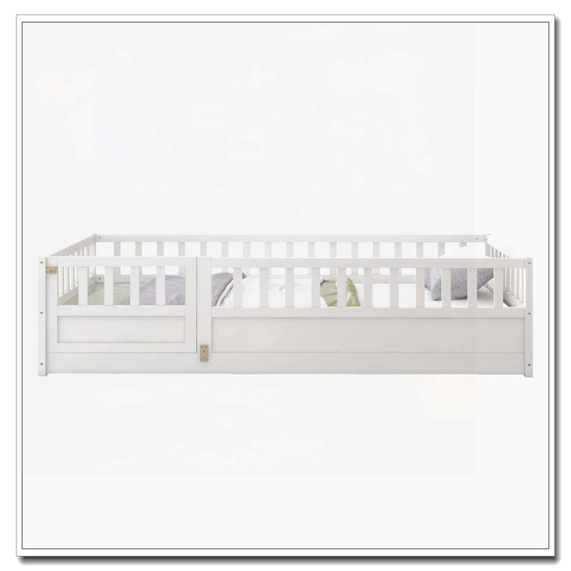 Lit en bois, Lit simple, Blanc