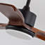 Ventilateur de plafond en bois massif de 36 pouces avec lumière DEL à intensité variable et télécommande, noir classique, pour les espaces intérieurs et extérieurs couverts