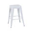 Ensemble de 4 tabourets de bar de 24 po à hauteur de comptoir, tabourets de bar en métal sans dossier, non empilables, détachables et faciles à assembler, pour un îlot de cuisine / bar / café / salle à manger (blanc)-1302363288-1302363295