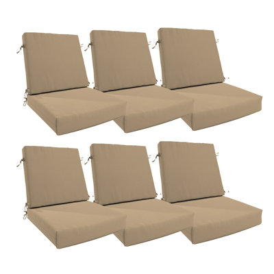 6-Piece Outdoor Dining Chair Cushion Set