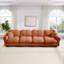 Ensemble de canapé modulaire surdimensionné en chenille avec coussins, terre cuite orange-1775610285-1775610326