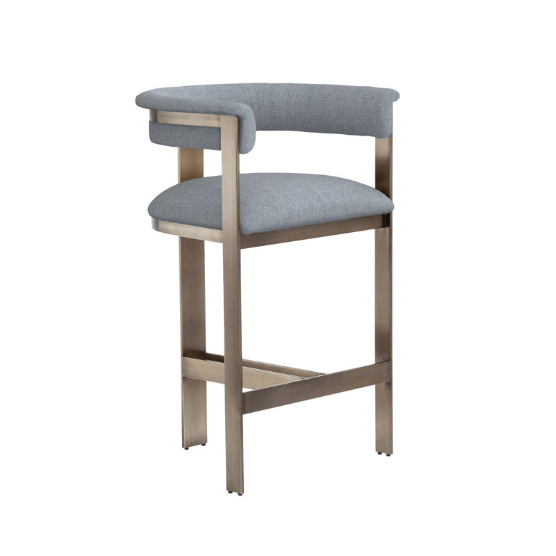 Darcy Upholstered Stool with Metal Frame, Marsh
