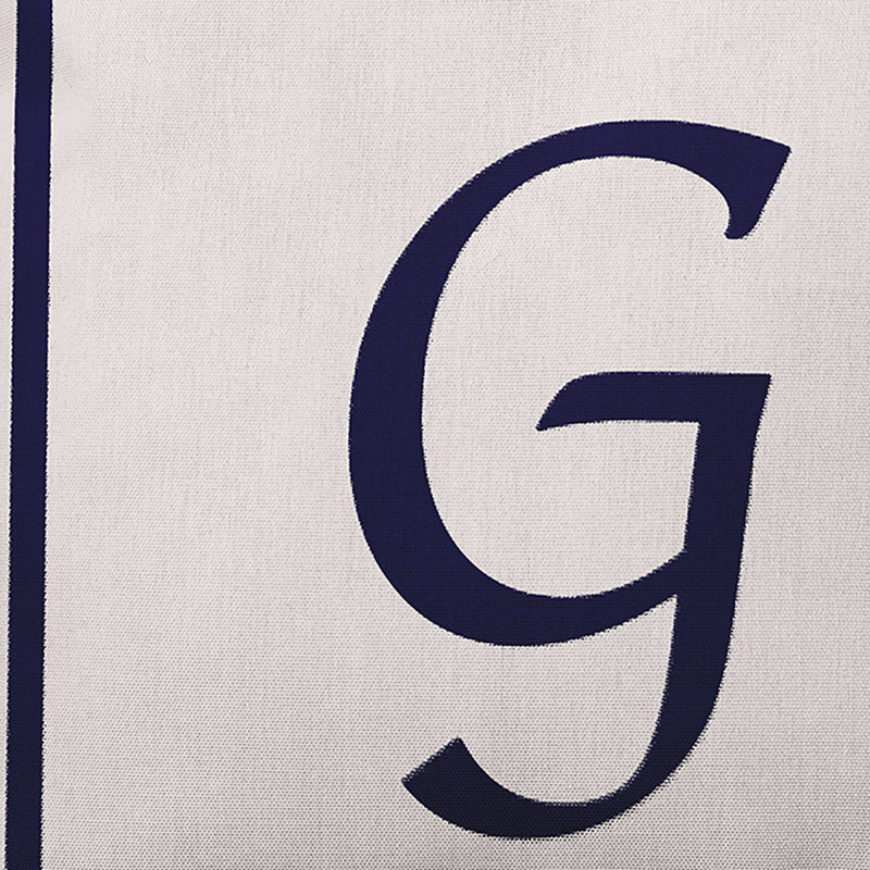 Reversible Throw Pillow, 26"x26", Navy Blue/White, G
