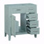 Ensemble de meuble-lavabo simple 29,52 po avec plateau en bois massif Amelyah-52449157