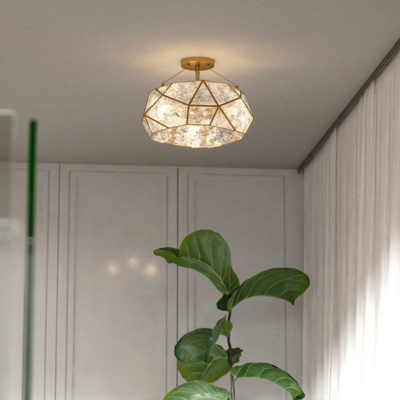 Chrissie Glass Semi Flush Mount