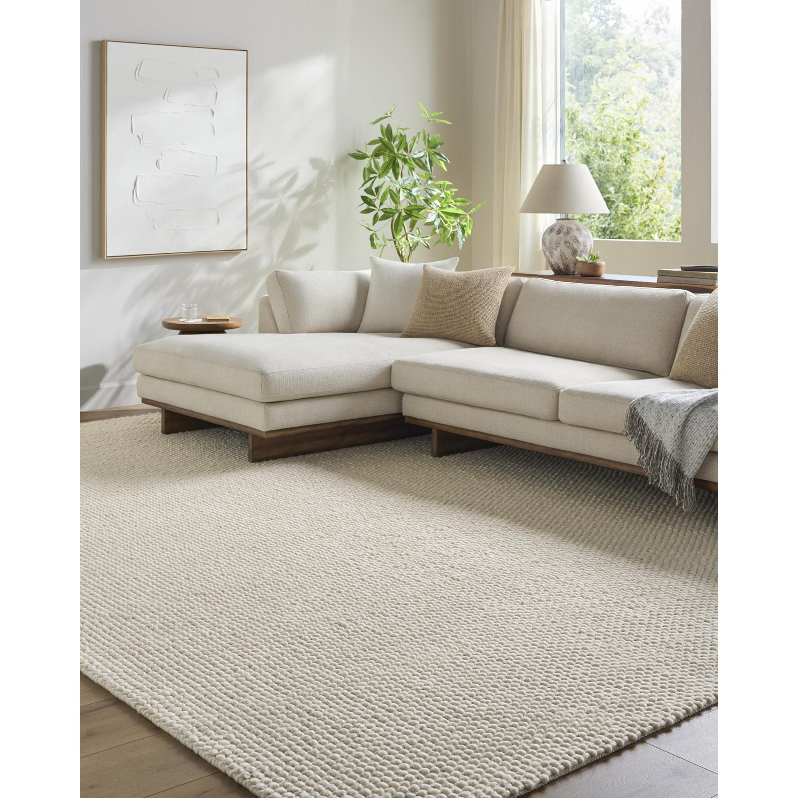 Hero Cream Hand-Woven Rug, Rectangle 8' x 10'