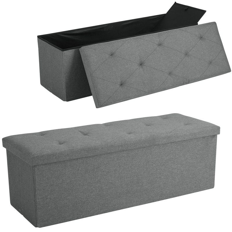 Repose-pieds Thatcham, Mélange de polyester gris foncé