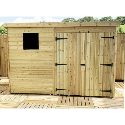 Kristen 10 ft. W x 7 ft. D Solid Wood Garden Shed